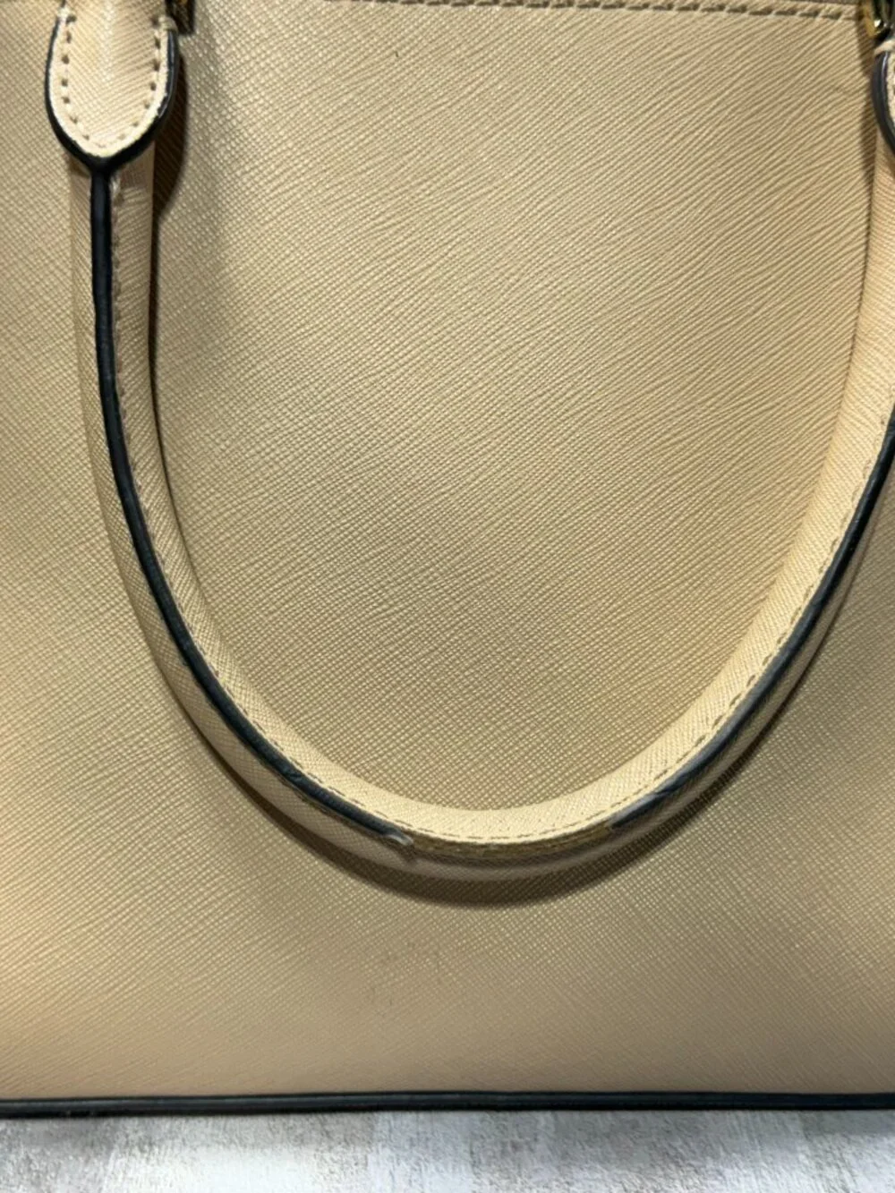 Michael Kors Emmy Large Dome Satchel - Beige